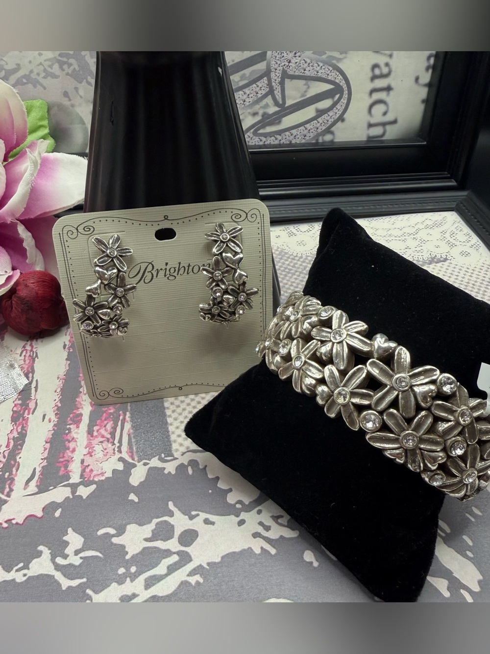 Brighton Wild Flower Bracelet with Matching Earrings